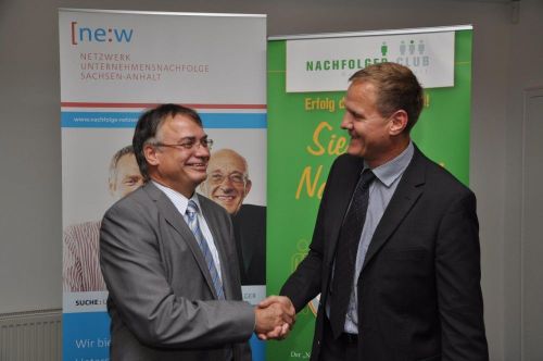 l. Achim Schaarschmidt, IHK Halle, r. Sebastian Baum, GF ICB GmbH & Co. KG, Potsdam